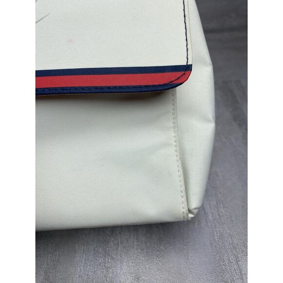 Tommy Hilfiger T Girl Bag Womens White Red Blue Drawstring Bucket Purse Strap - Picture 7 of 16